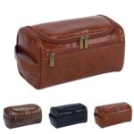 Custom Waterproof Leather Toiletry Bag - 1
