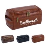 Custom Waterproof Leather Toiletry Bag