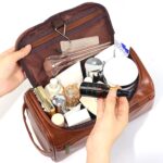 Custom Waterproof Leather Toiletry Bag - 5
