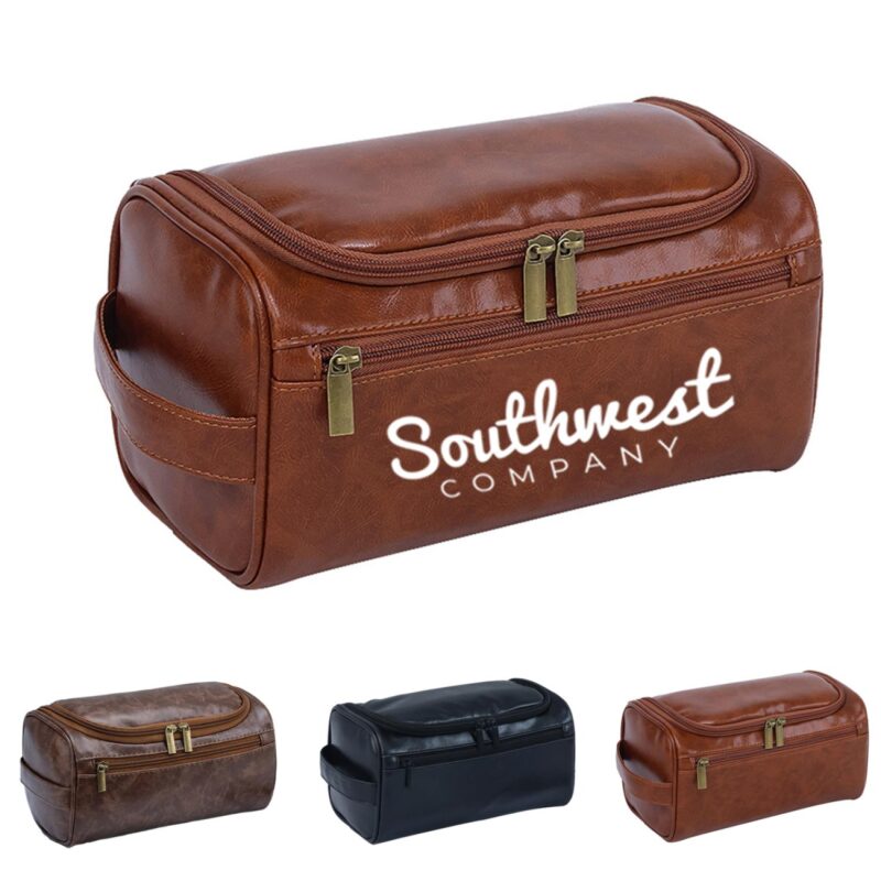 Waterproof-Leather-Toiletry-Bag-MCB1841 Custom Waterproof Leather Toiletry Bag