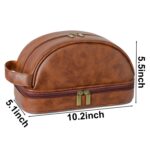 Custom Waterproof Leather Travel Toiletry Bag for Men - 1