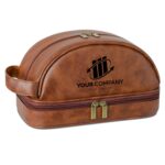 Custom Waterproof Leather Travel Toiletry Bag for Men - 2