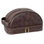 Custom Waterproof Leather Travel Toiletry Bag for Men - 4