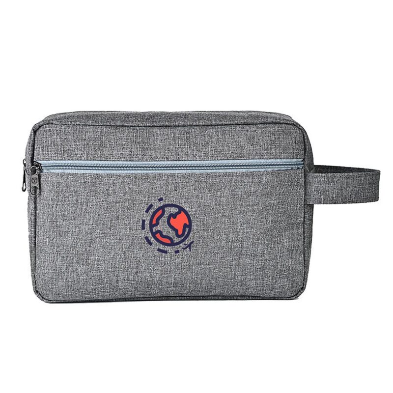 Custom Waterproof Oxford Cloth Double Layer Toiletry Bag with Handles - 6