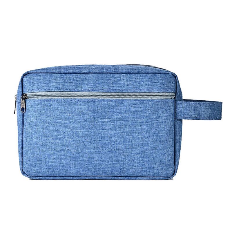 Custom Waterproof Oxford Cloth Double Layer Toiletry Bag with Handles - 9