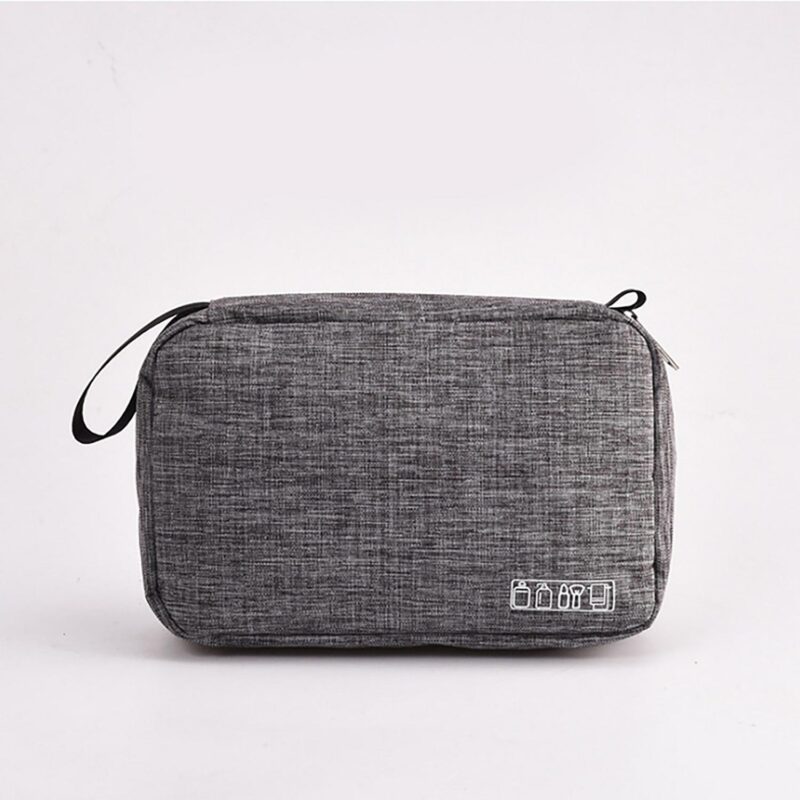 Custom Waterproof Oxford Toiletry Bag Travel Cosmetic Organizer Pouch with Wet Dry Separation - 1