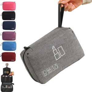 Custom Waterproof Oxford Toiletry Bag Travel Cosmetic Organizer Pouch with Wet Dry Separation