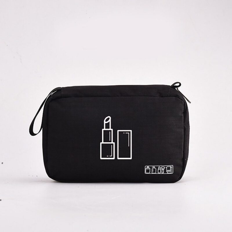Custom Waterproof Oxford Toiletry Bag Travel Cosmetic Organizer Pouch with Wet Dry Separation - 4