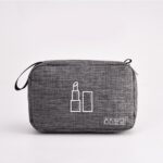 Custom Waterproof Oxford Toiletry Bag Travel Cosmetic Organizer Pouch with Wet Dry Separation - 6