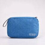Custom Waterproof Oxford Toiletry Bag Travel Cosmetic Organizer Pouch with Wet Dry Separation - 9