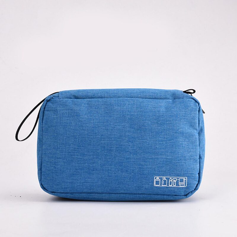 Custom Waterproof Oxford Toiletry Bag Travel Cosmetic Organizer Pouch with Wet Dry Separation - 9