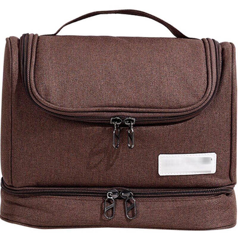 Custom Waterproof Oxford Travel Toiletry Kit with Smooth Metal - 1