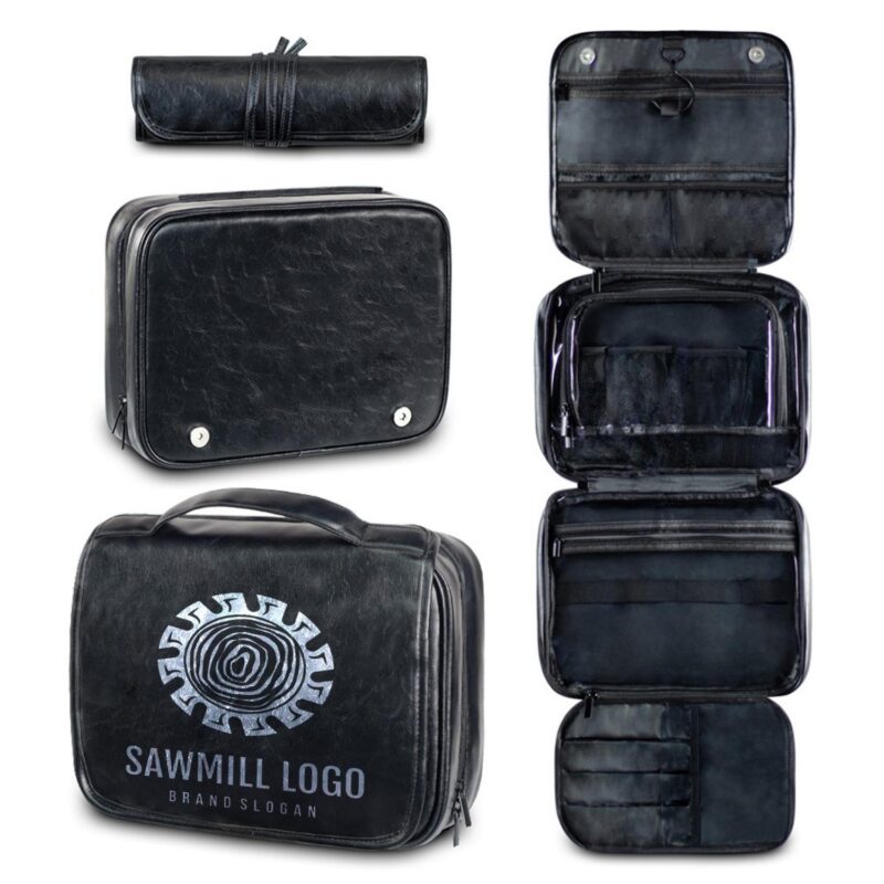 Custom Waterproof PU Dopp Kit with Large Capacity - 2