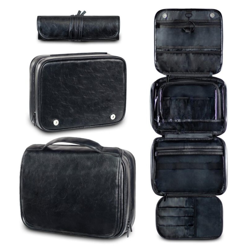 Custom Waterproof PU Dopp Kit with Large Capacity - 3