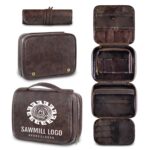 Custom Waterproof PU Dopp Kit with Large Capacity - 4