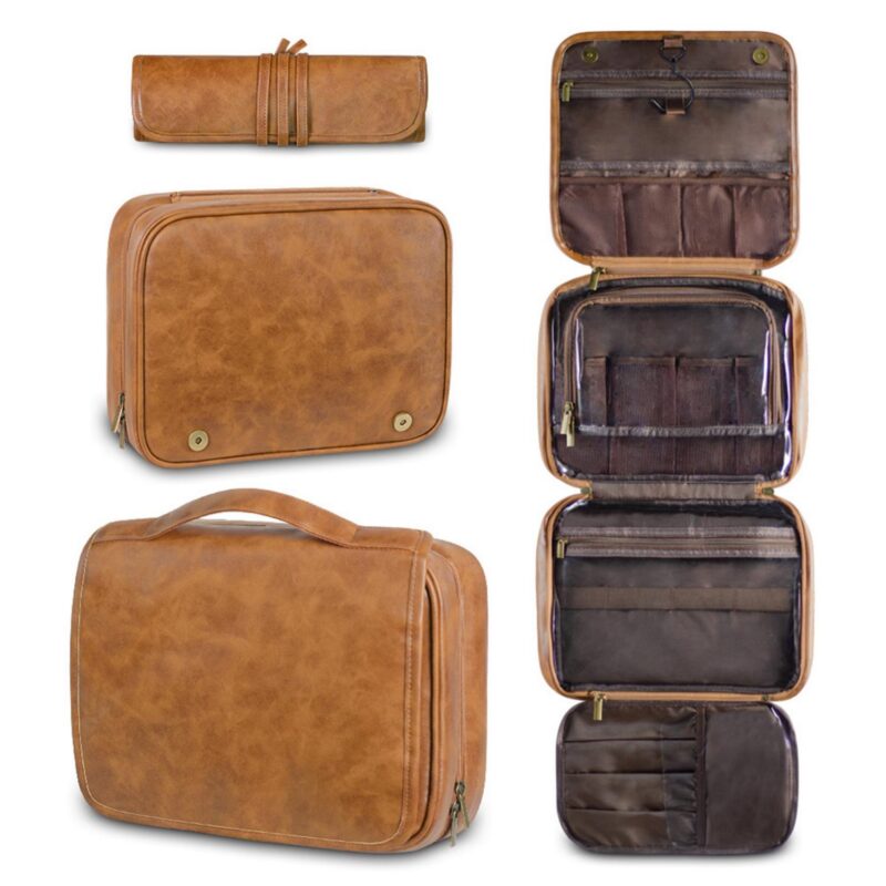 Custom Waterproof PU Dopp Kit with Large Capacity - 7