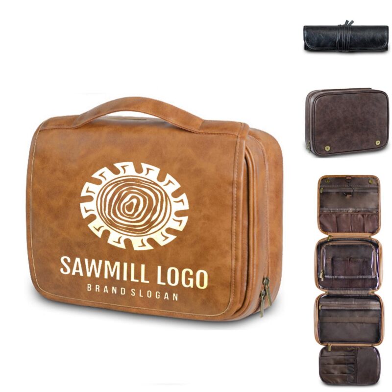 Custom Waterproof PU Dopp Kit with Large Capacity