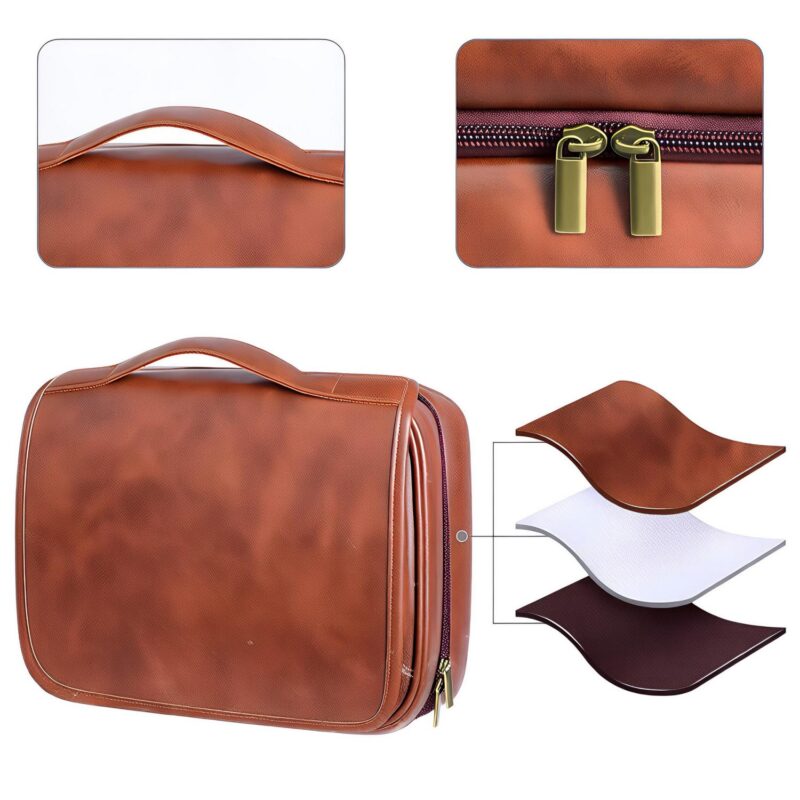 Custom Waterproof PU Dopp Kit with Large Capacity - 9