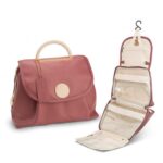 Custom Waterproof PU Toiletry Bag with Hanging Hook - 1