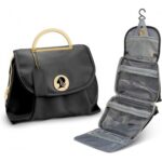 Custom Waterproof PU Toiletry Bag with Hanging Hook - 2