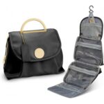 Custom Waterproof PU Toiletry Bag with Hanging Hook - 3