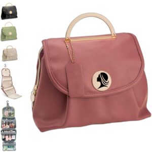 Custom Waterproof PU Toiletry Bag with Hanging Hook