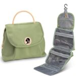 Custom Waterproof PU Toiletry Bag with Hanging Hook - 4