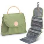 Custom Waterproof PU Toiletry Bag with Hanging Hook - 5