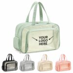 Custom Waterproof PVC Clear Toiletry Bag With Shoe Compartment