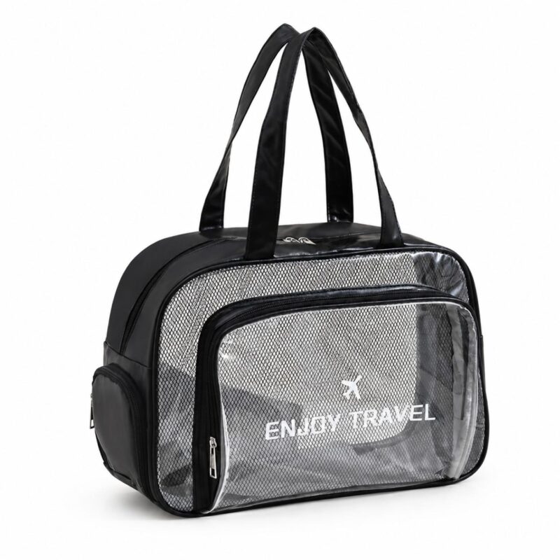 Custom Waterproof PVC Clear Toiletry Bag With Shoe Compartment - 2