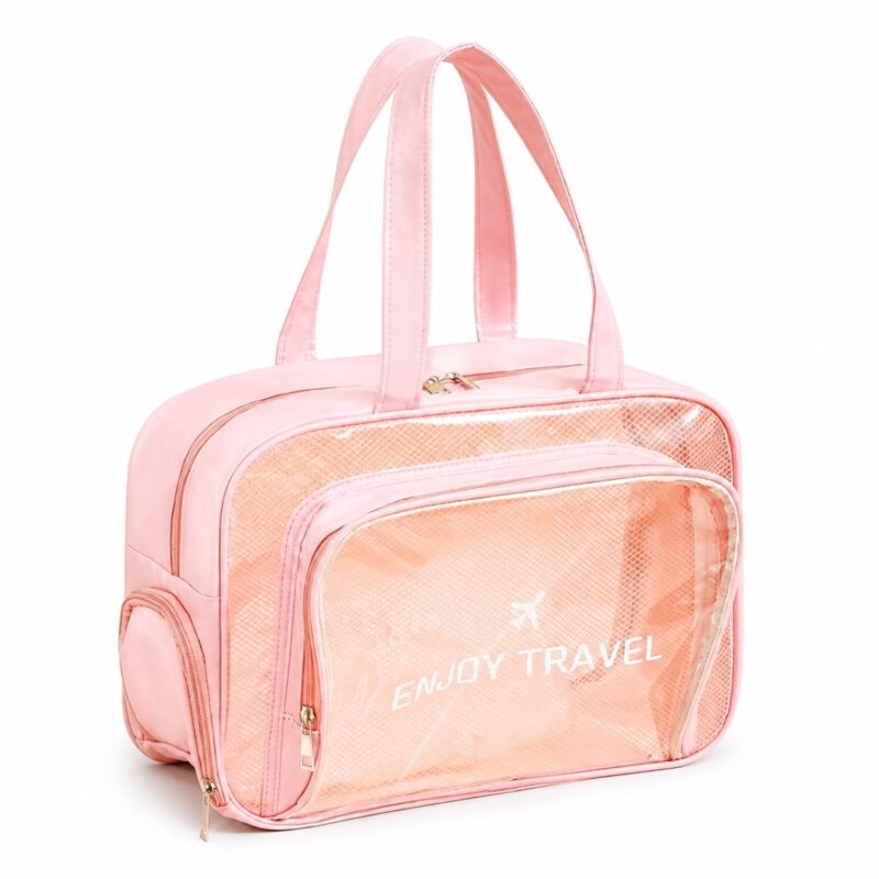 Custom Waterproof PVC Clear Toiletry Bag With Shoe Compartment - 5