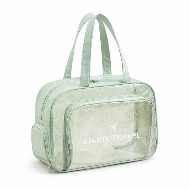 Custom Waterproof PVC Clear Toiletry Bag With Shoe Compartment - 6