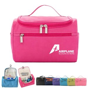 Custom Waterproof PVC Oxford Fabric Travel Toiletry Bag with Multi Compartments