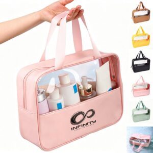 Custom Waterproof PVC Transparent Zipper Travel Toiletry Bag
