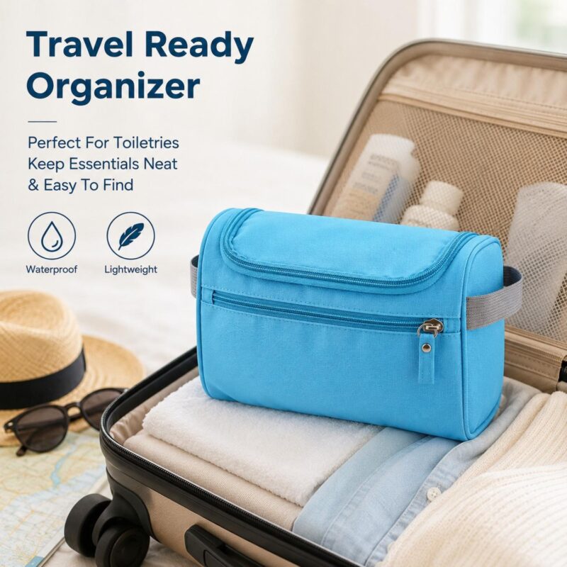 Custom Waterproof Polyester Travel Toiletry Bag - 4