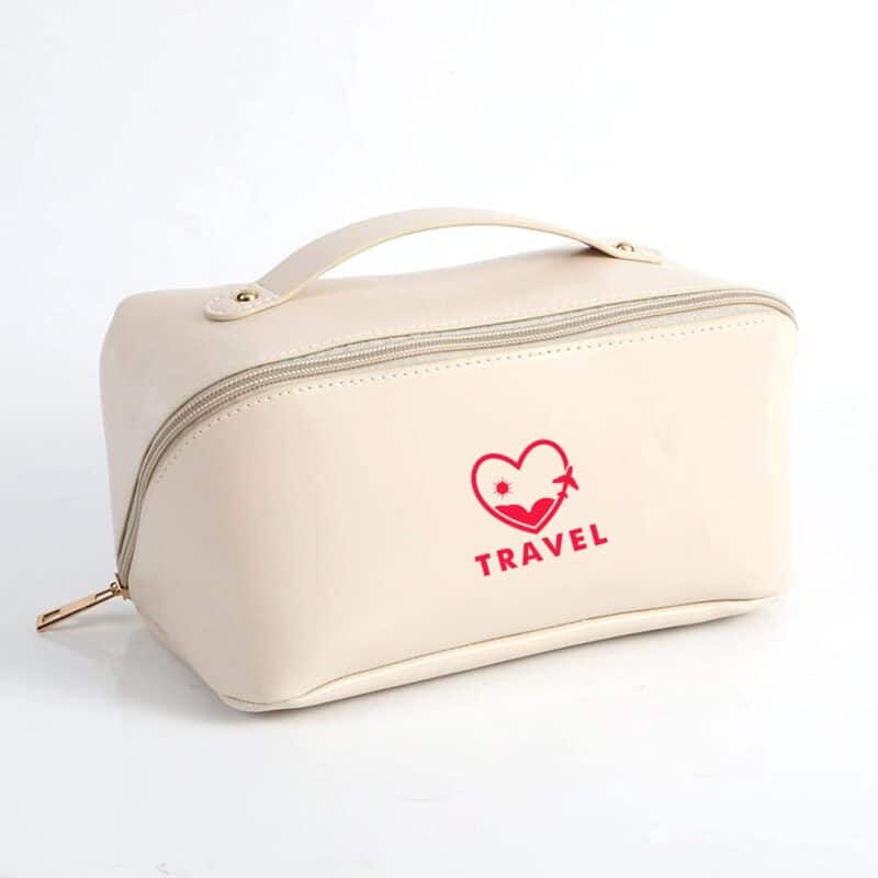 Custom Waterproof Portable PU Toiletry Bag With Divider - 4