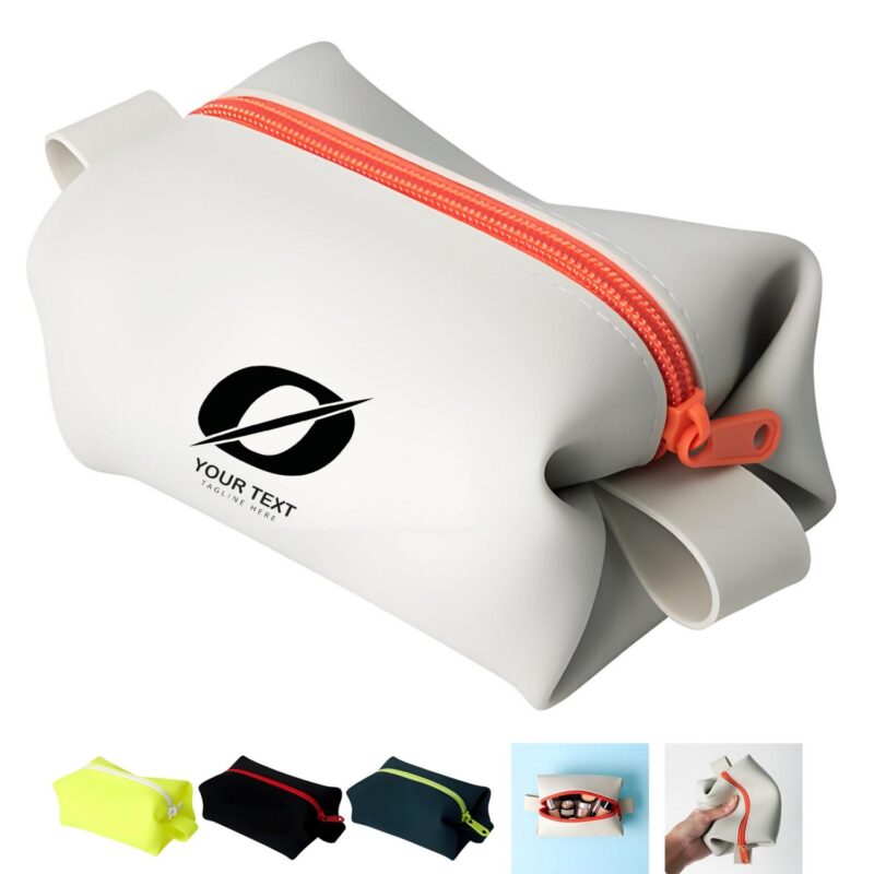 Custom Waterproof Silicone Toiletry Bag with Large Capacity
