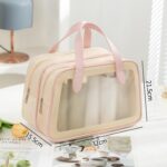 Custom Waterproof Toiletry Bag Travel Bag - Double Layer Dry/Wet Shower Organizer - 1