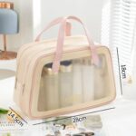 Custom Waterproof Toiletry Bag for Travel - Double Layer Dry/Wet Shower Organizer - 1