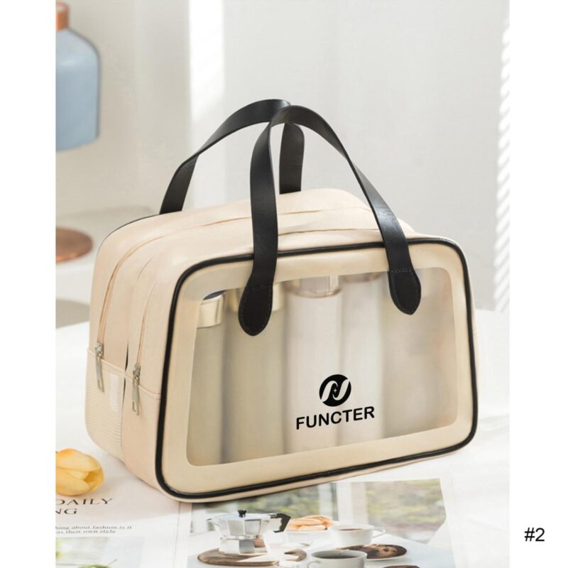 Custom Waterproof Toiletry Bag for Travel - Double Layer Dry/Wet Shower Organizer