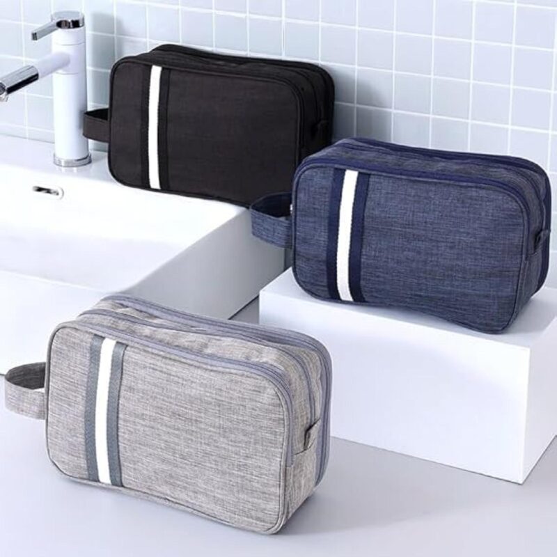Custom Waterproof Travel Toiletry Bag Hanging Dopp Kit with Handle - 1