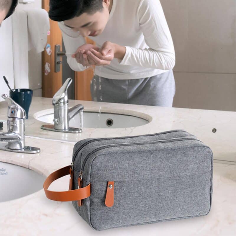 Custom Waterproof Travel Toiletry Bag with Hanging Hook - 6