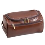 Custom Waterproof Zipper PU Leather Travel Toiletry Bag - 1