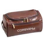 Custom Waterproof Zipper PU Leather Travel Toiletry Bag - 4