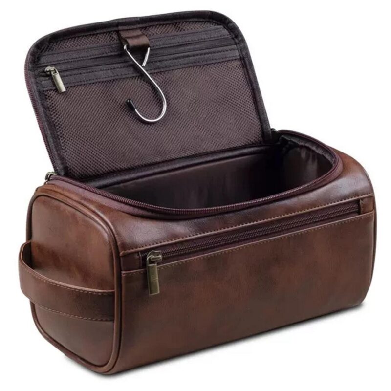 Custom Waterproof Zipper PU Leather Travel Toiletry Bag - 9