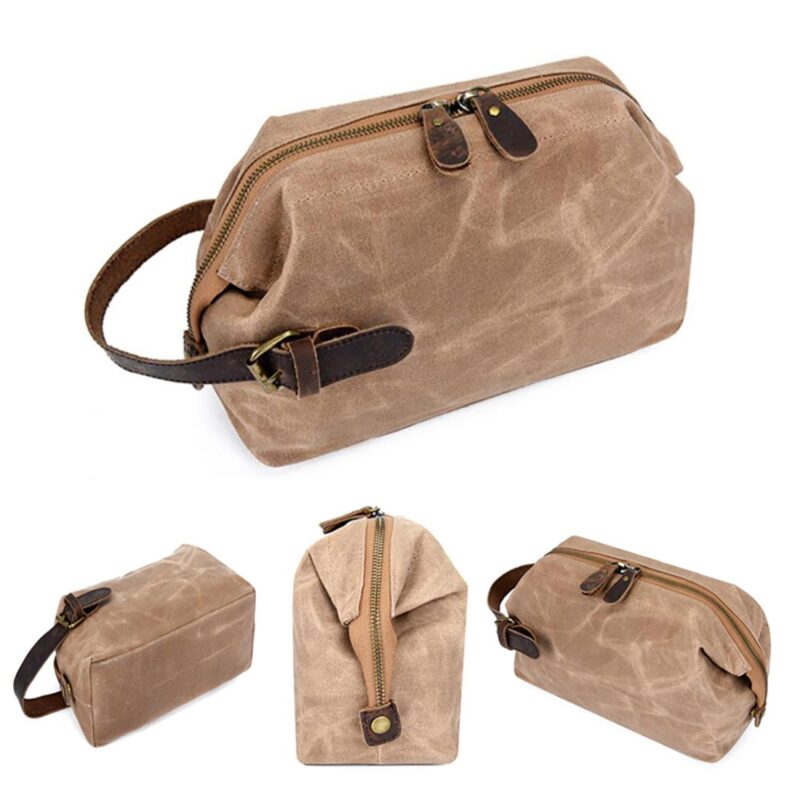 Custom Waxed Canvas Toiletry Bag