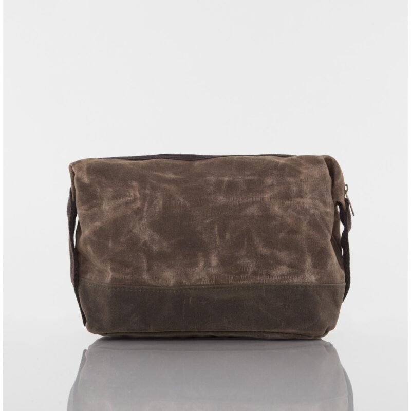 Custom Waxed Top Zip Dopp Kit - 2