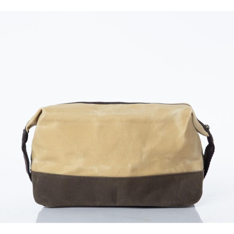 Custom Waxed Top Zip Dopp Kit - 6