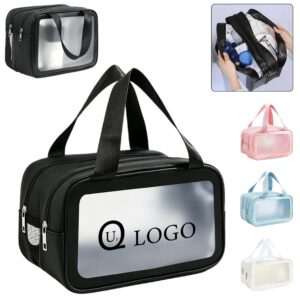 Custom Wet-Dry Toiletry Bag W/ Frosted Window