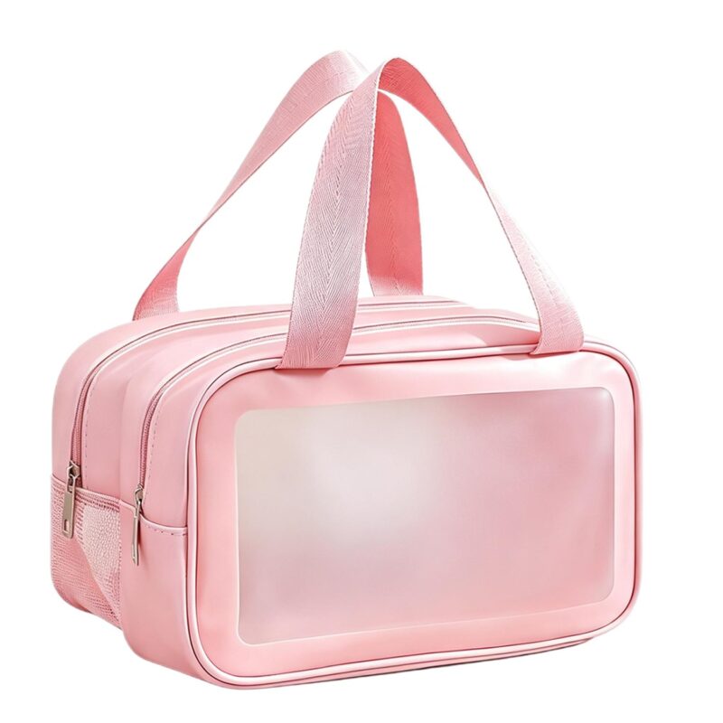 Custom Wet-Dry Toiletry Bag W/ Frosted Window - 4